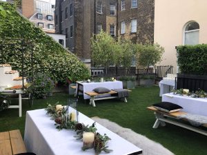 Summer events London at terrace of 41 Portland Place